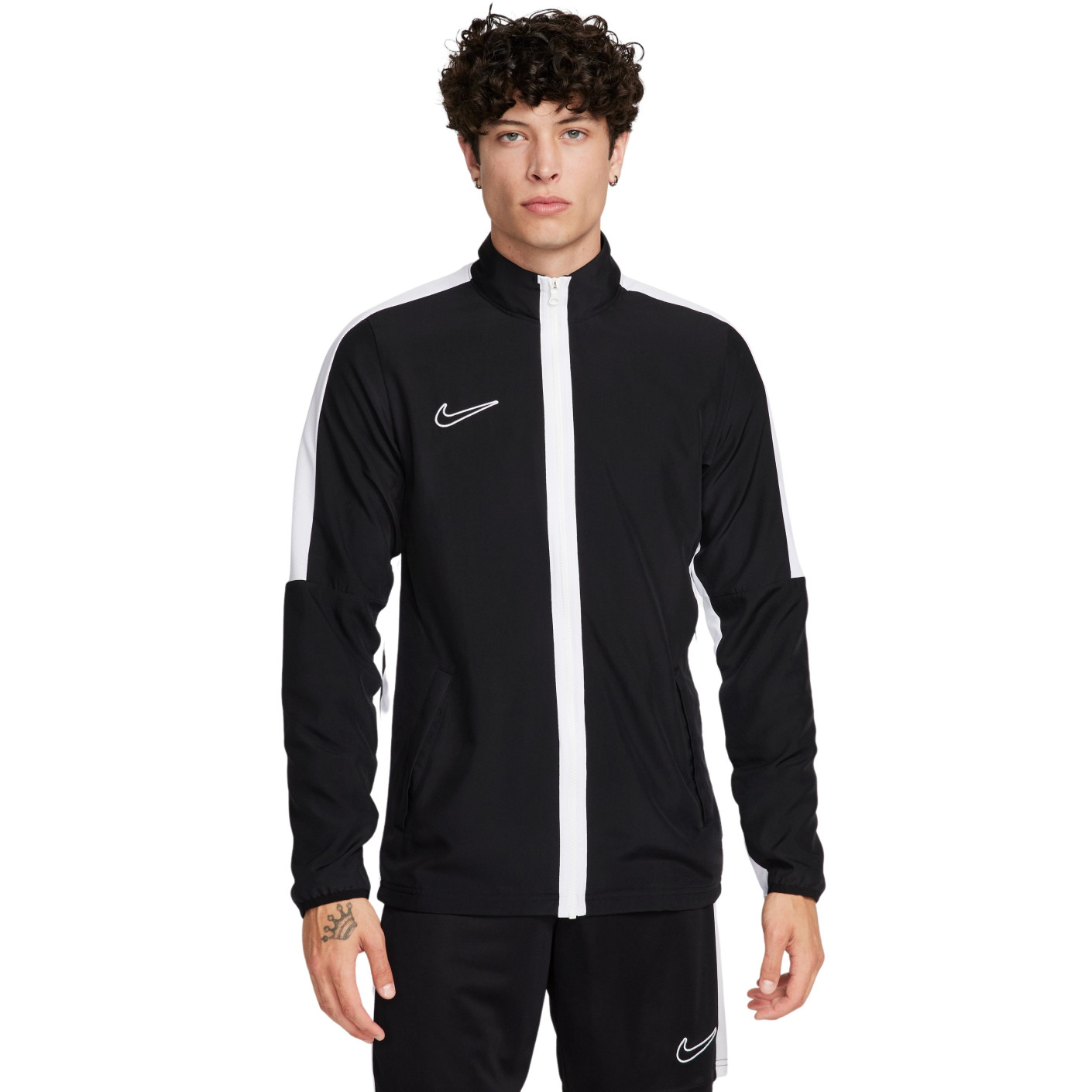 Nike Dri-FIT Academy 23 Trainingsjack Full-Zip Woven Zwart Wit