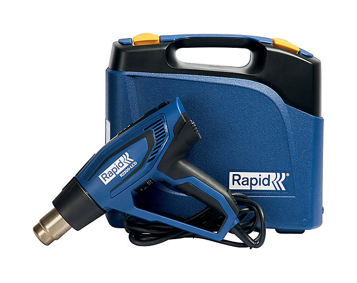 Pistolet à air chaud Rapid R2200-LCD, 2200W, avec affichage digital, coffret