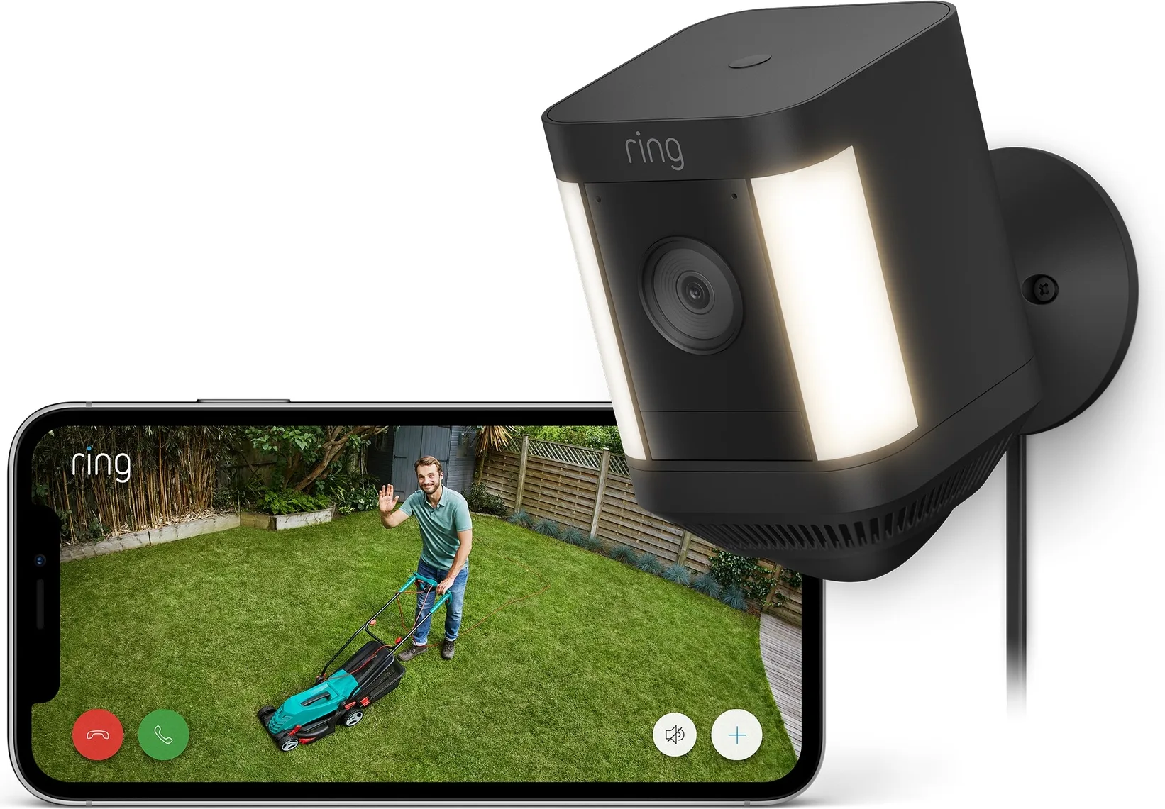 Ring Spotlight Cam Plus Plug-in Noir Caméra de surveillance