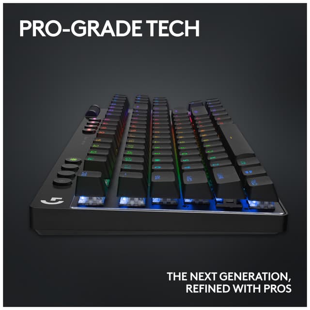Logitech G PRO X TKL Lightspeed Tactile trådløst gamingtastatur (sort)