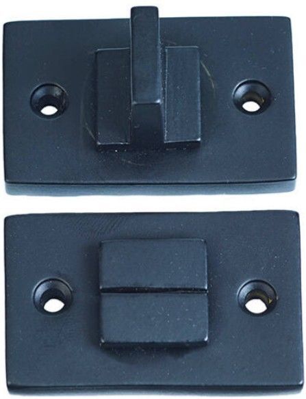 Toiletgarnituur Jolie rechthoekig 55x33 mm zwart