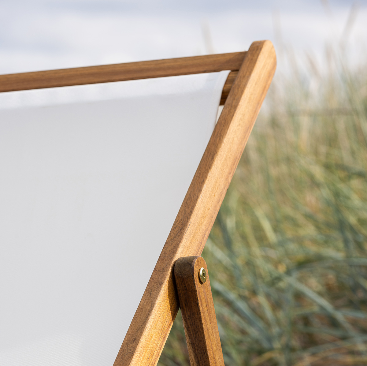 Inklapbare houten tuinstoel Bern Wit