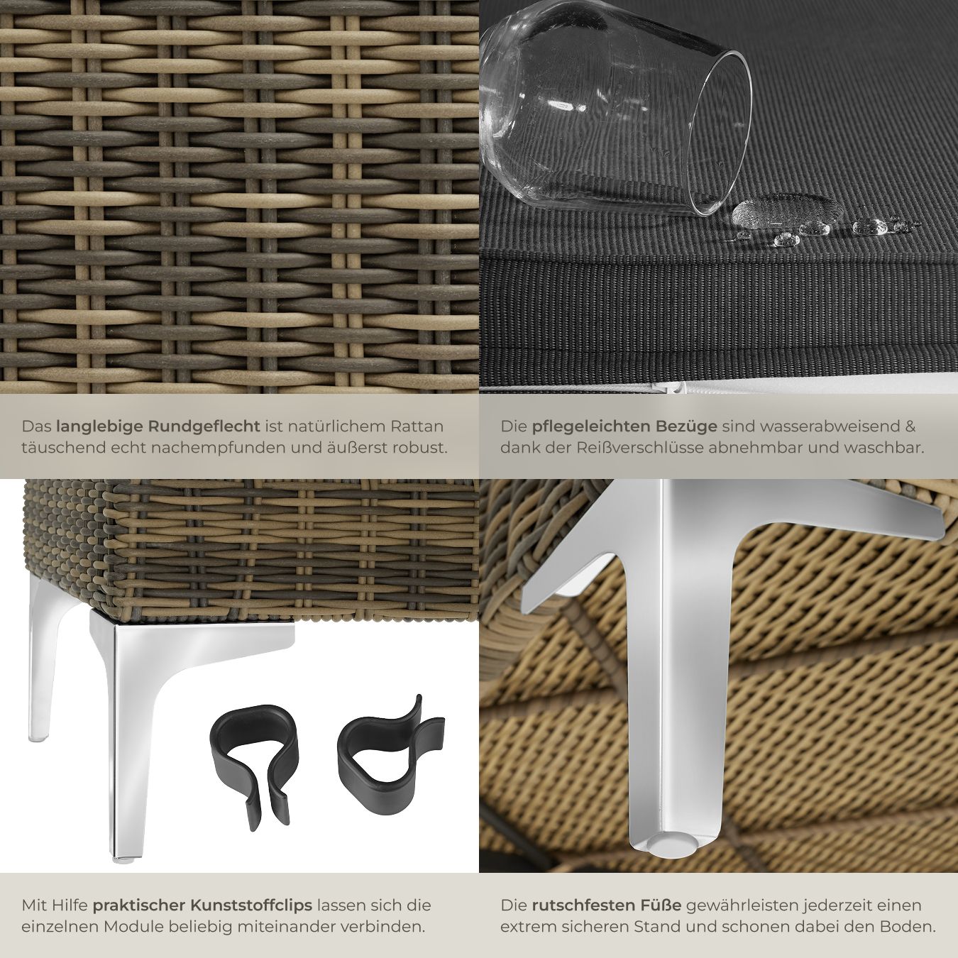 Modulares Rattanset Villanova