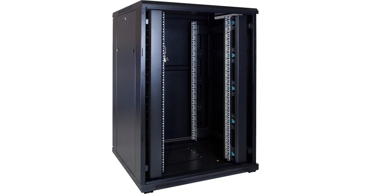 DSI22U serverkast met glazen deur - DS8822 server rack  (Zwart, 800 x 1000 x 1200mm)
