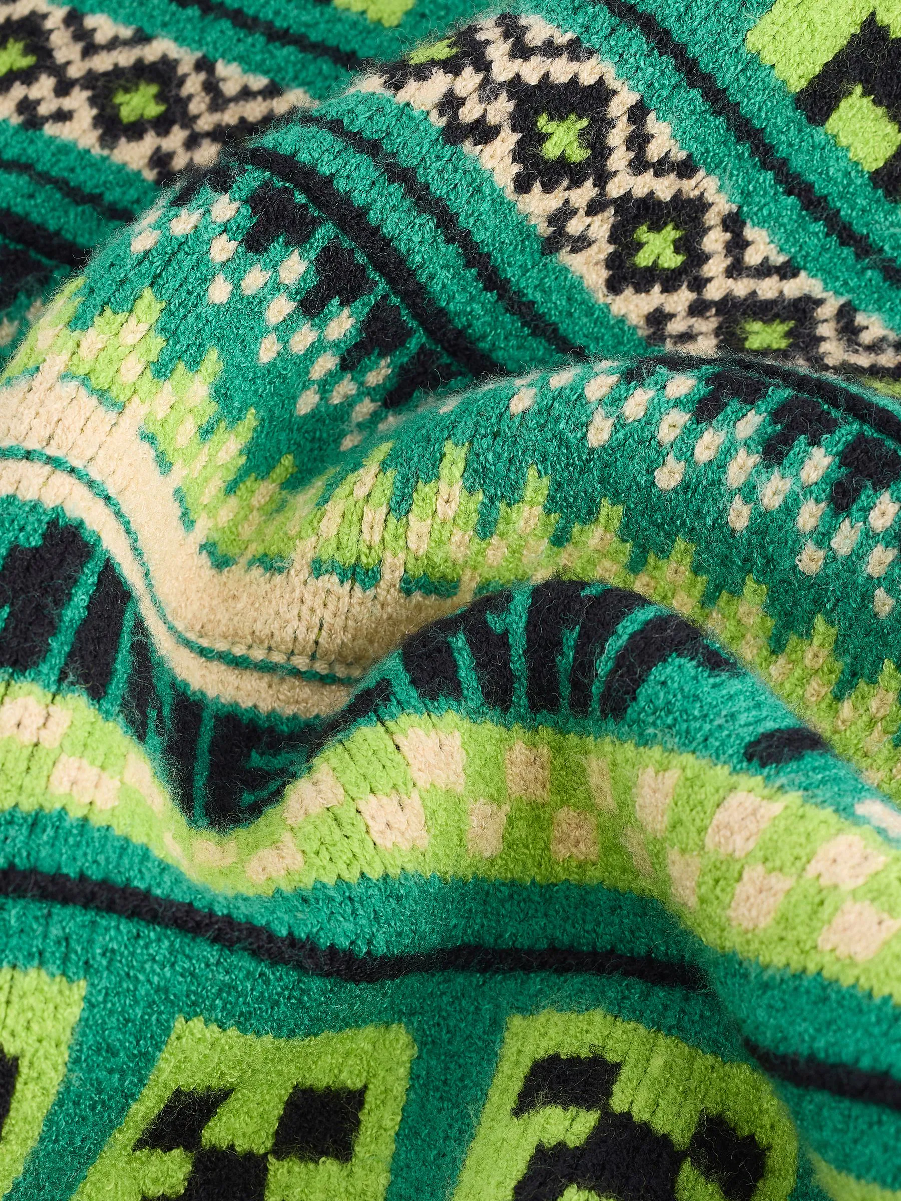 Groen Minecraft - Kersttrui met Fairisle-patroon en ronde hals (3 - 16 jr)