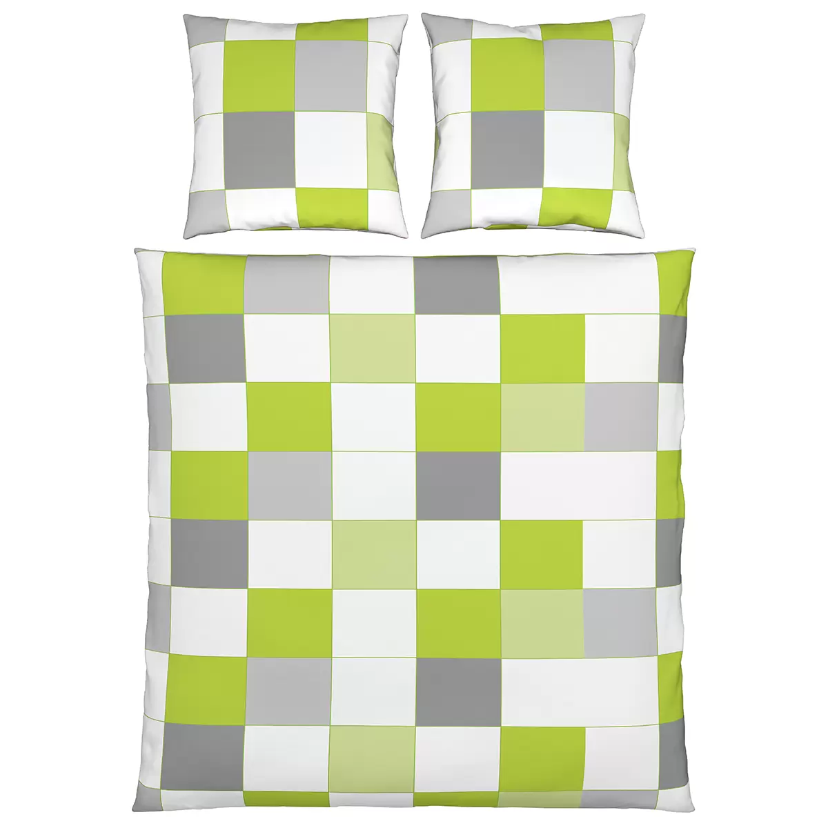 Bettwäsche-Set Anni Best Price grün,weiss,grau