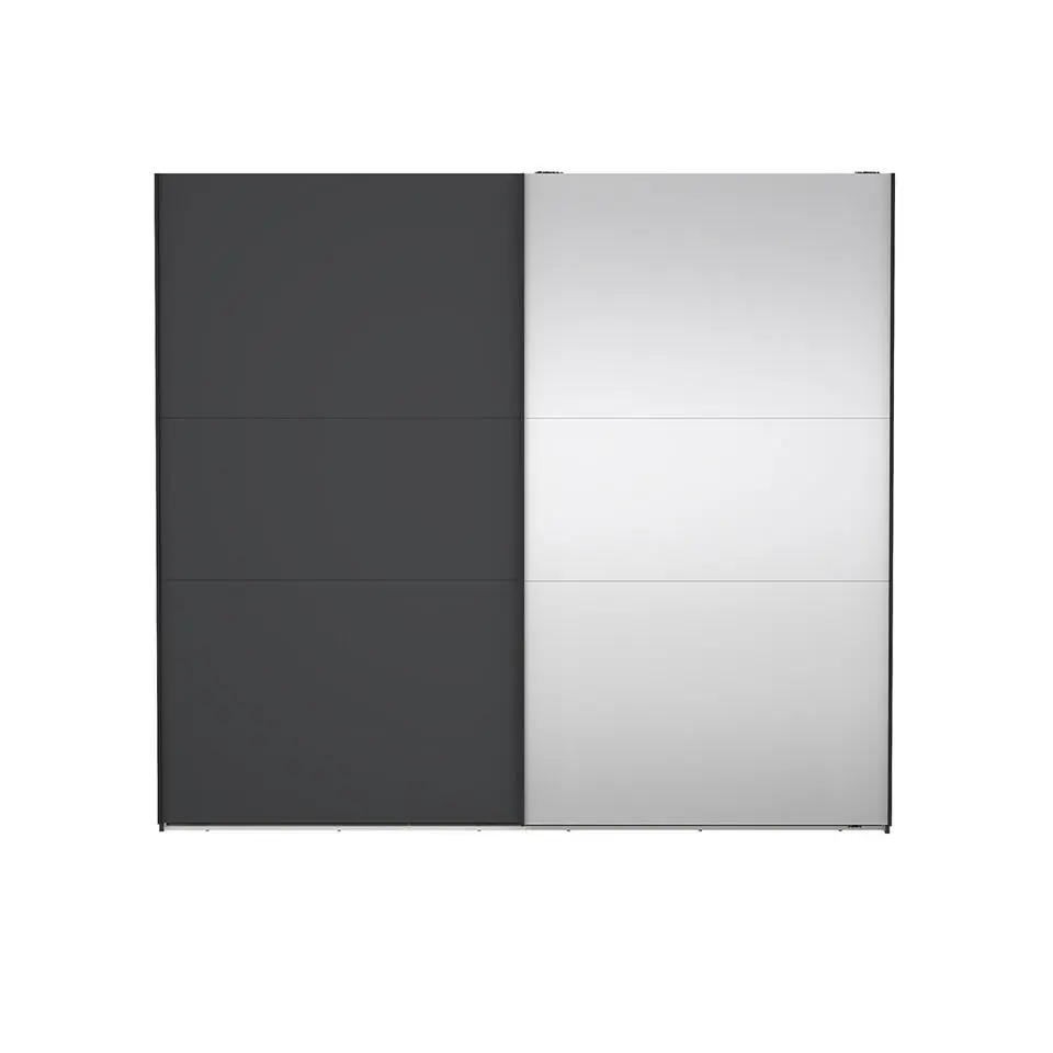 Hioshop Como schuifdeurkast 2 deuren 245x220cm mat grijs