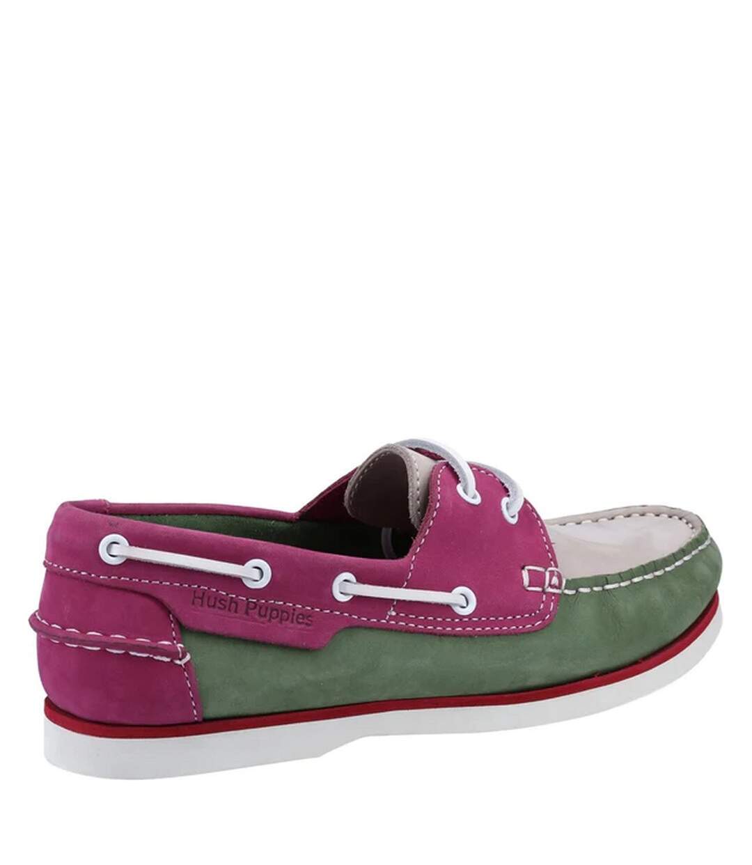 Hush Puppies - Chaussures bateau HATTIE - Femme (Vert / Rose / Gris) - UTFS9719