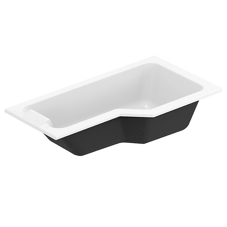 Baignoire asymétrique droite 170x90 cm en Toplax blanc Lexa+ Allibert