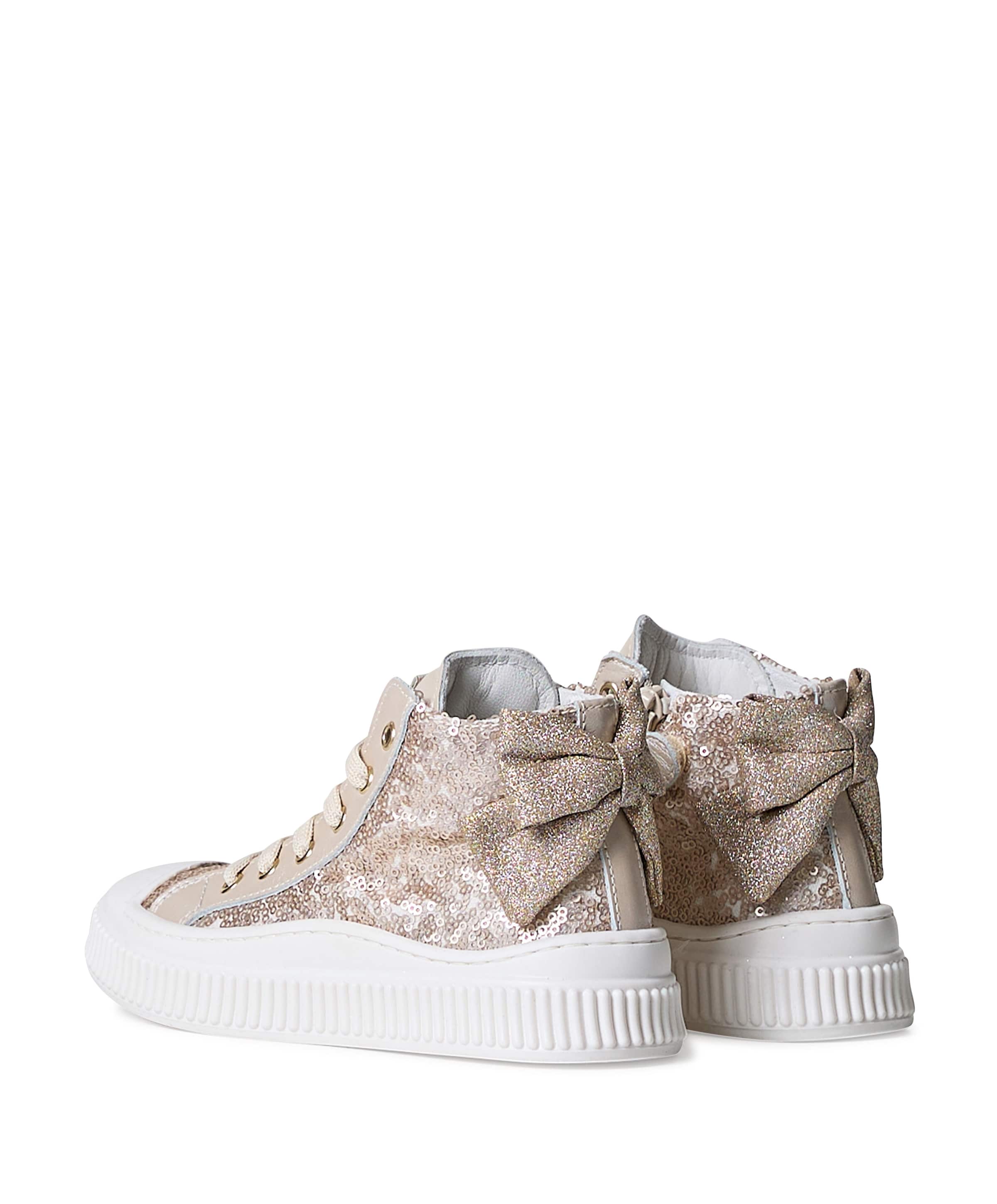 Beberlis meisjes veterschoenen beige