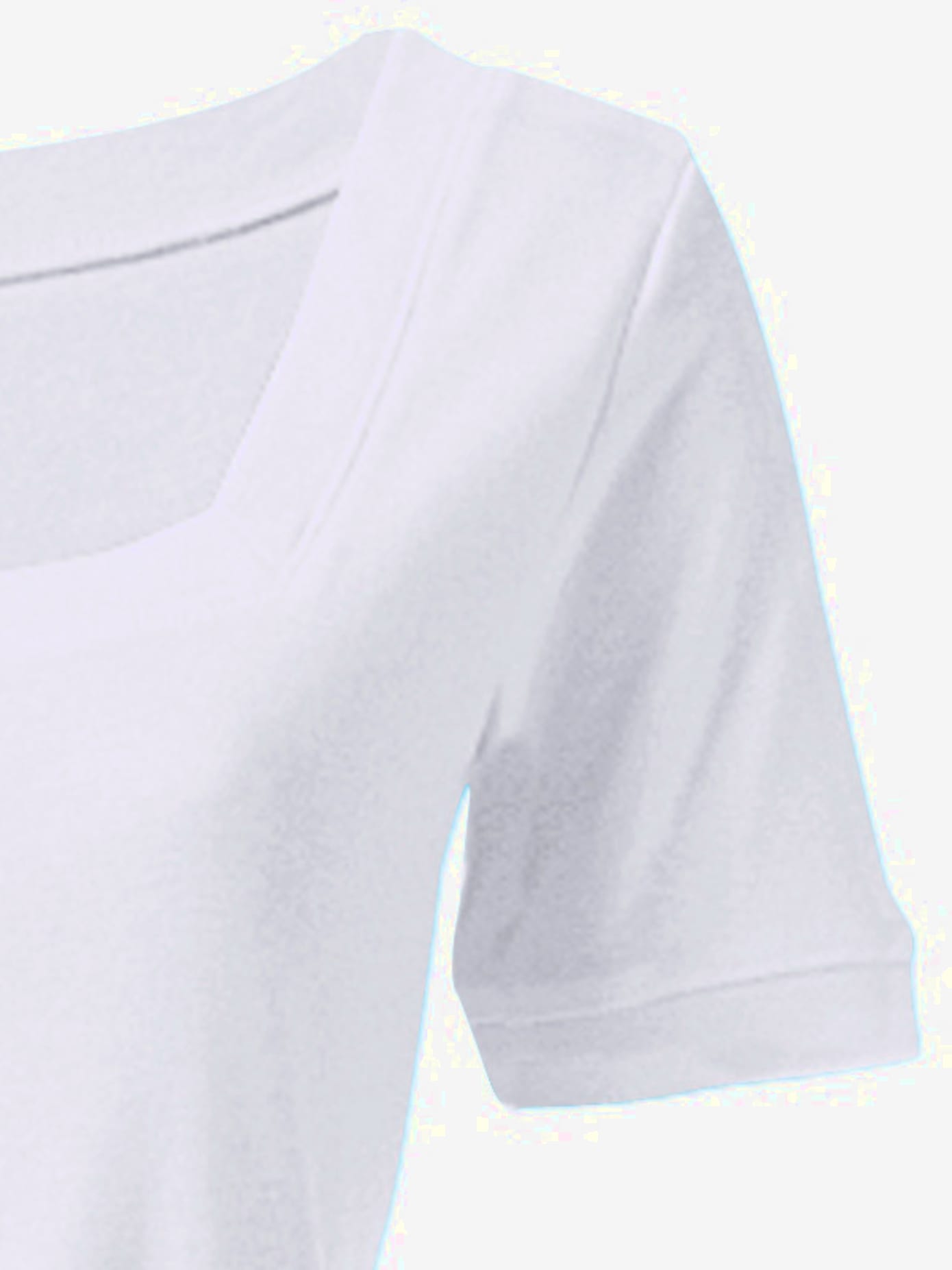 T-shirt à encolure carrée grande encolure carrée