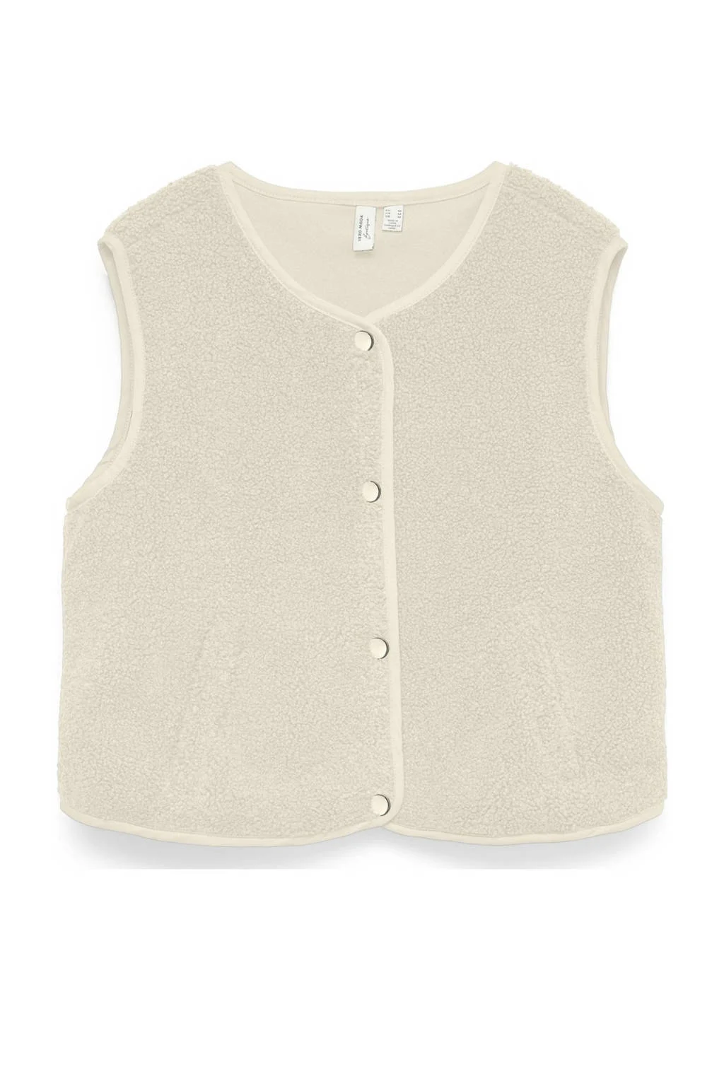 VERO MODA GIRL teddy gilet ecru