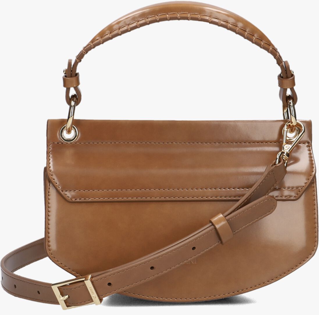 cognac ganni handtas apo-g bag mini top handle box
