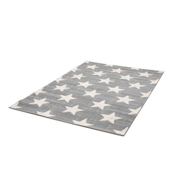 Tapis chambre d'enfant - star vintage - gris foncé - 120 x 170 cm