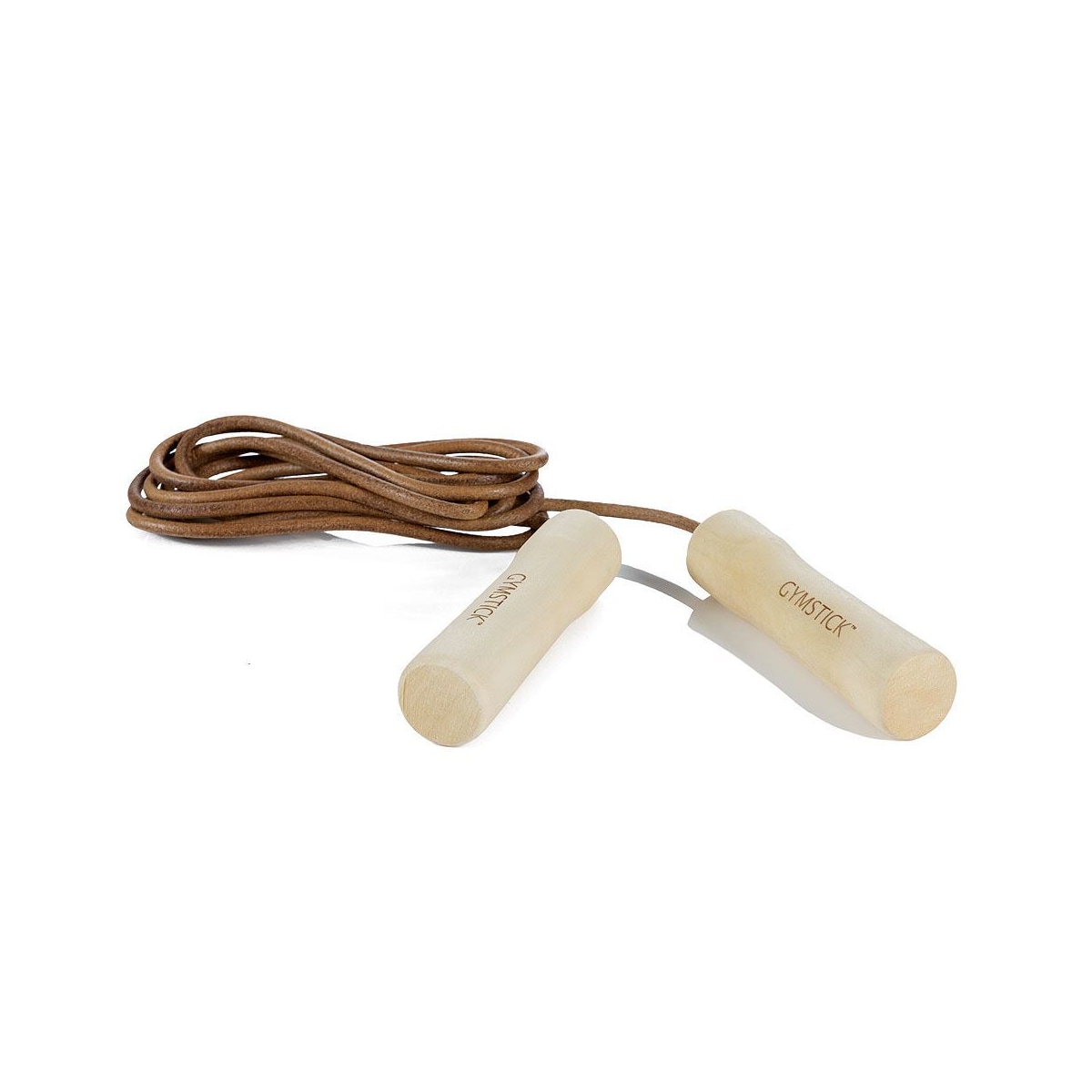 Gymstick LEATHER JUMP ROPE - WOOD