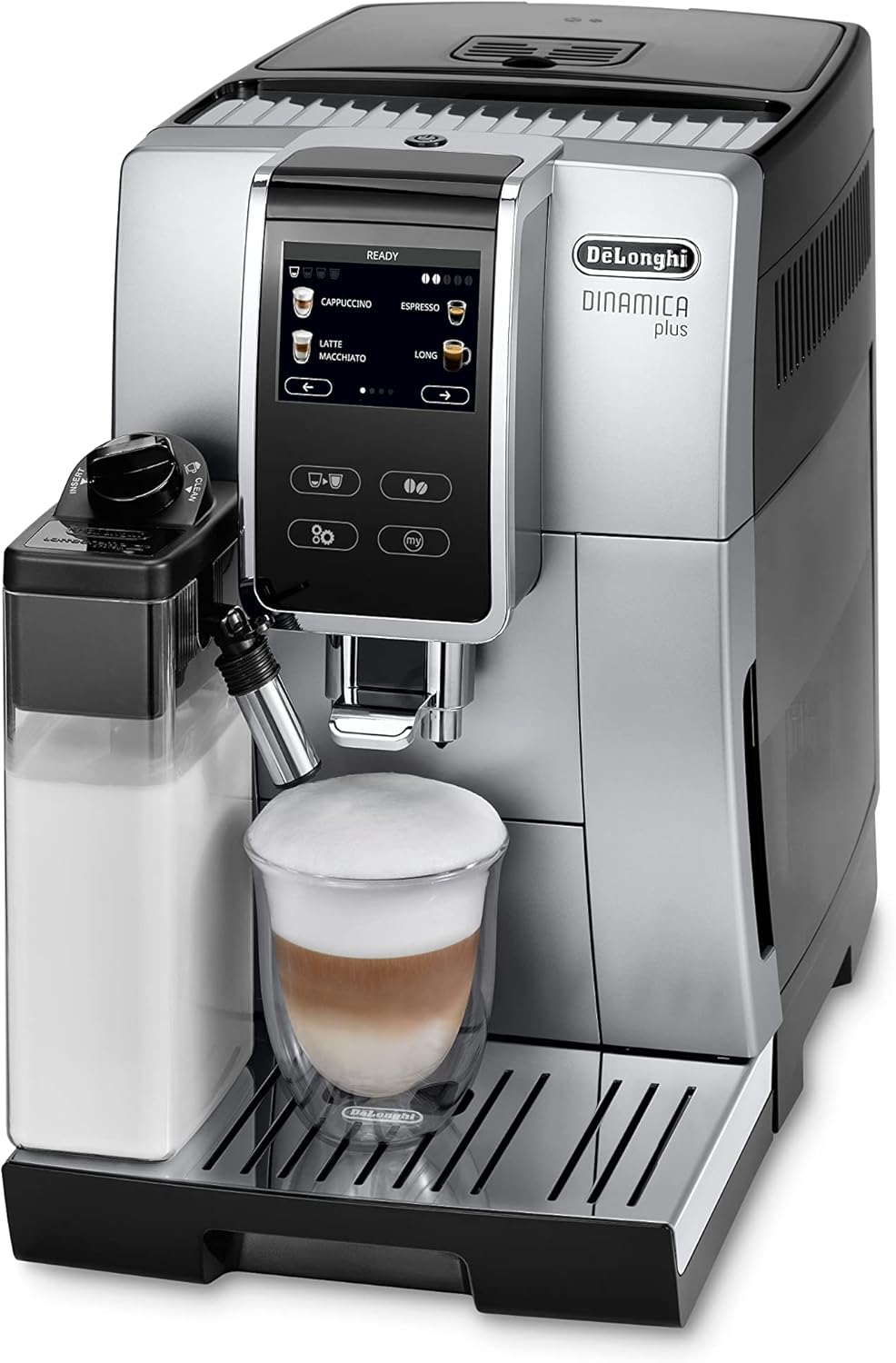 DE LONGHI ECAM 370.70.SB Dinamica Plus Kaffeevollautomat silber/schwarz