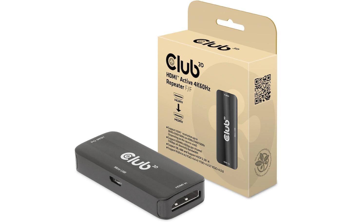 Active HDMI 4K60Hz Repeater B/B CAC-1307 -Aktiver 4K60 Hz HDMI-Repeater