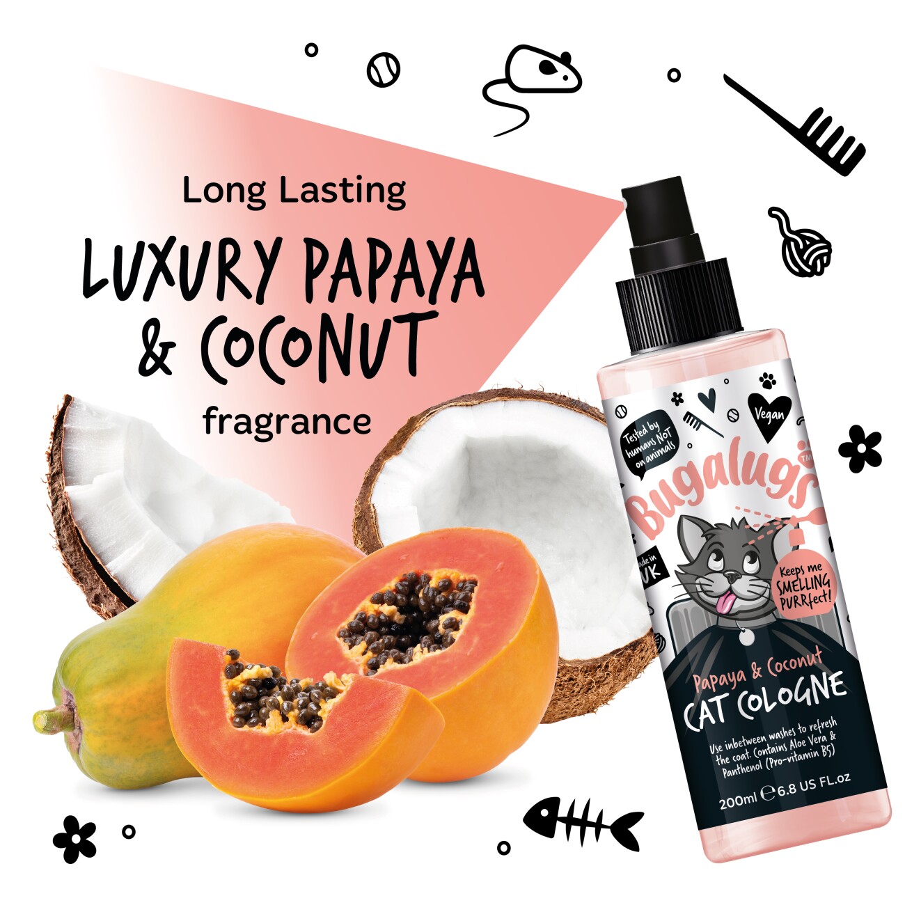 Bugalugs Katzenparfüm Papaya Kokos 200 ml