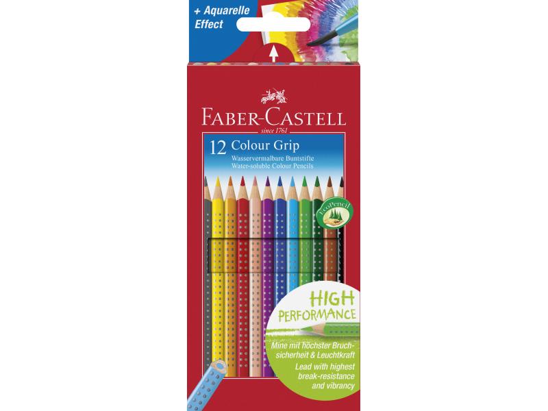 Faber-Castell Farbstifte COLOUR GRIP 12 Stück Buntstifte in verschiedenen Farben