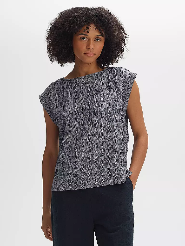 OPUS Blusenshirt SEFURO STRUCTURE grau