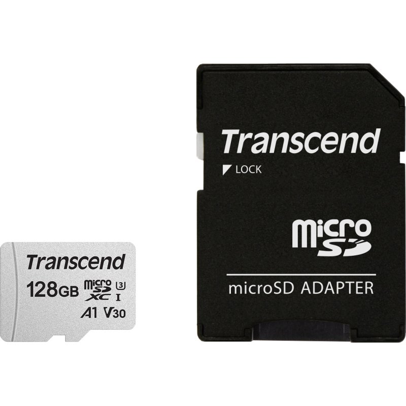 Transcend TS128GUSD300S-A mémoire flash 128 Go MicroSDXC NAND Classe 10