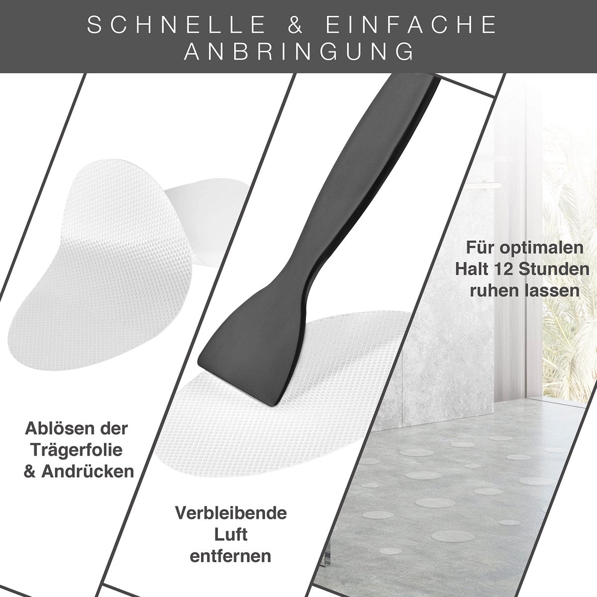 VMbathrooms 24-delige antislipstickers voor bad en douche - Transparante antislipmatten - Zelfklevende badstickers - Ronde douchematten + gratis e-book