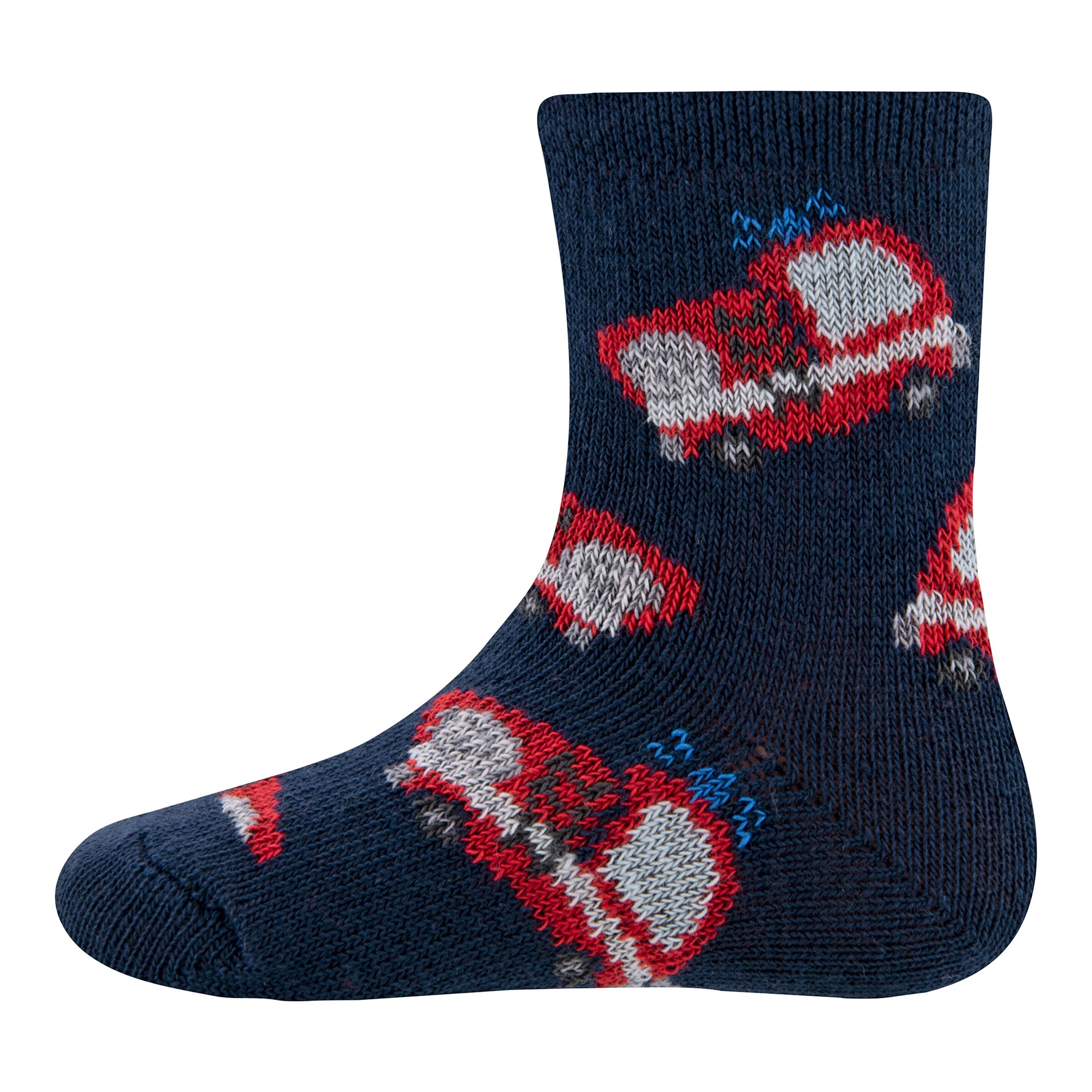 Ewers 3er-Pack Socken Feuerwehr marine/rot