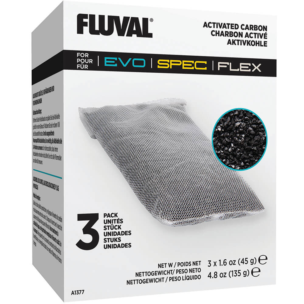 Fluval Evo/Spec/Flex Actieve kool | Drie stuks