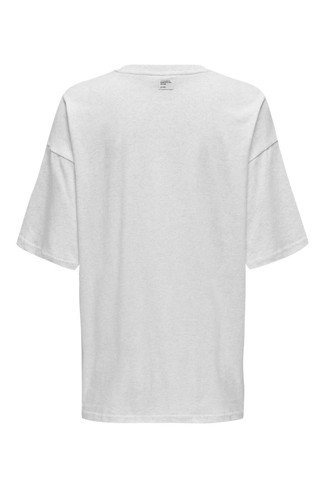 Only Onlcassie S/S Top Box 4619282 light grey melange social labels brooklyn
