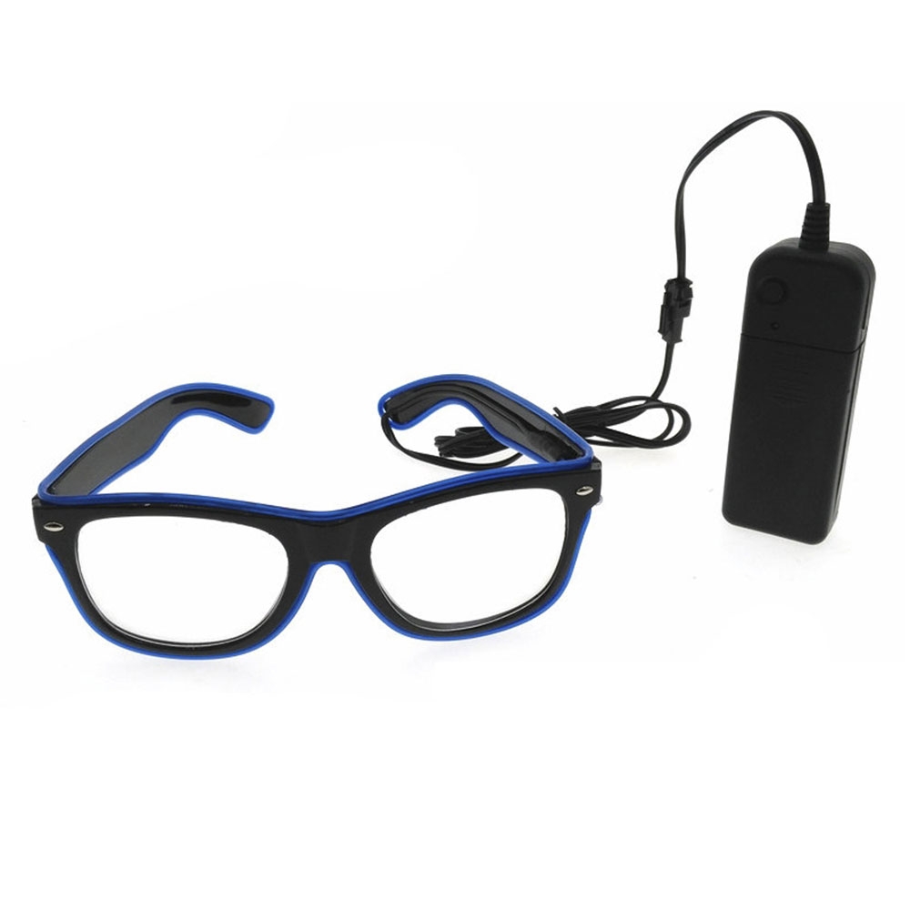 LED Party Brille Festival Leuchtbrille Verkleidungs Accessoire - Blau