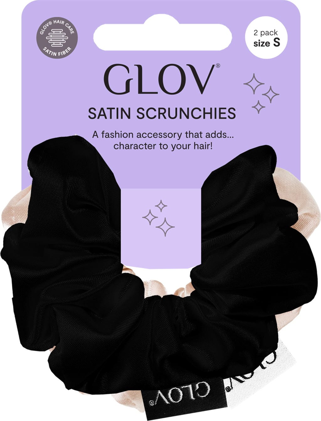 GLOV  Scrunchies 2 Pack S, Champagne/Black
