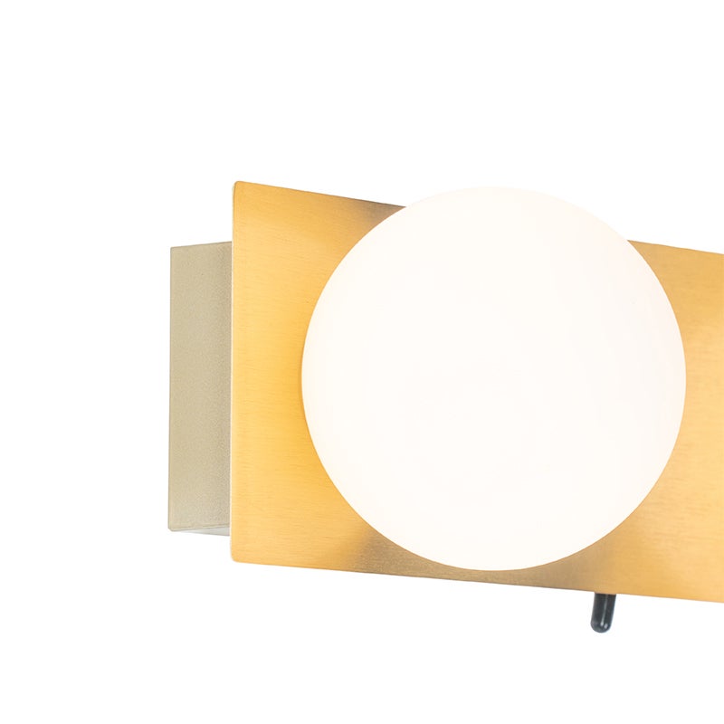 Moderne wandlamp, goud, 28 cm, IP44, 2-lichts - Cedaric