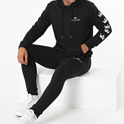 Ensemble De Survetement Royaume Sleeve Noir Blanc