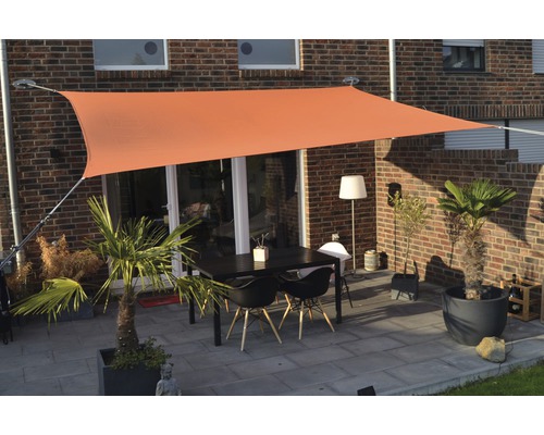 Rechthoekig zonnezeil, terracotta, 180 g/m², 250x300 cm