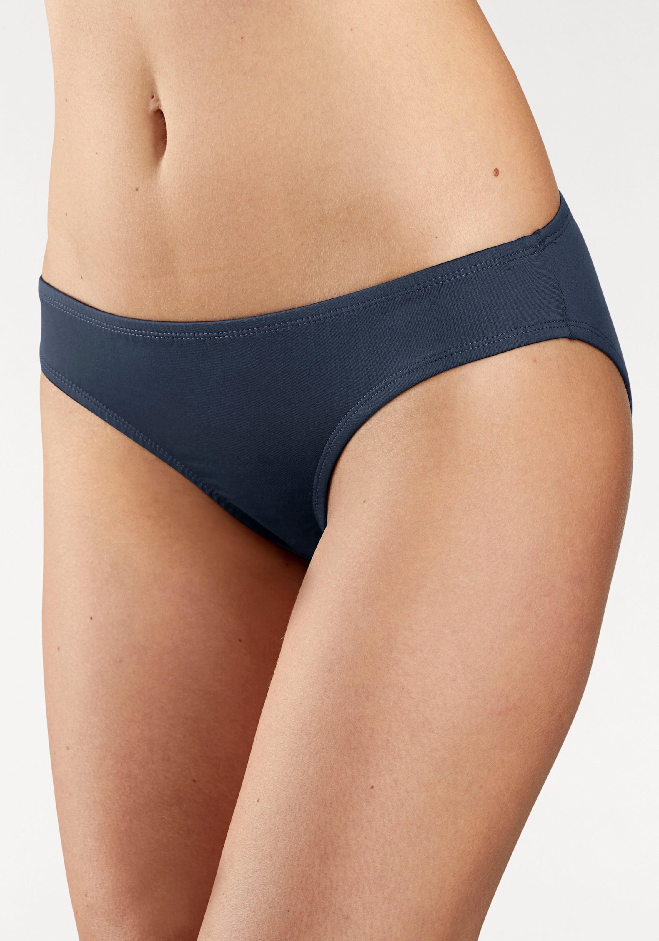 Bikinislip in marine, schwarz, weiß