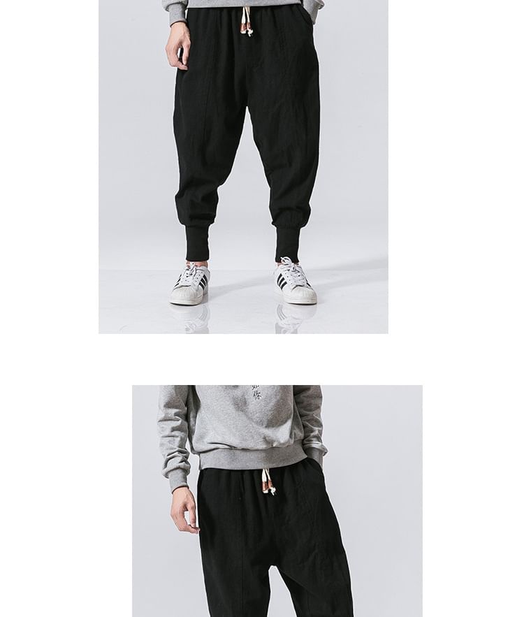 Sheck - Hoge taille effen cropped harembroek