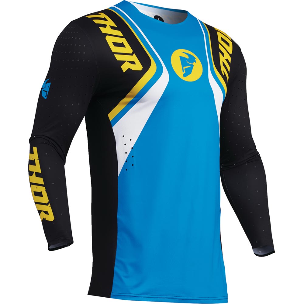 Thor Motocross - Maillot Prime Jazz Turquoise / Noir / Jaune