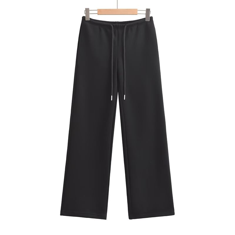 Bazer - Hoge taille effen rechte joggingbroek