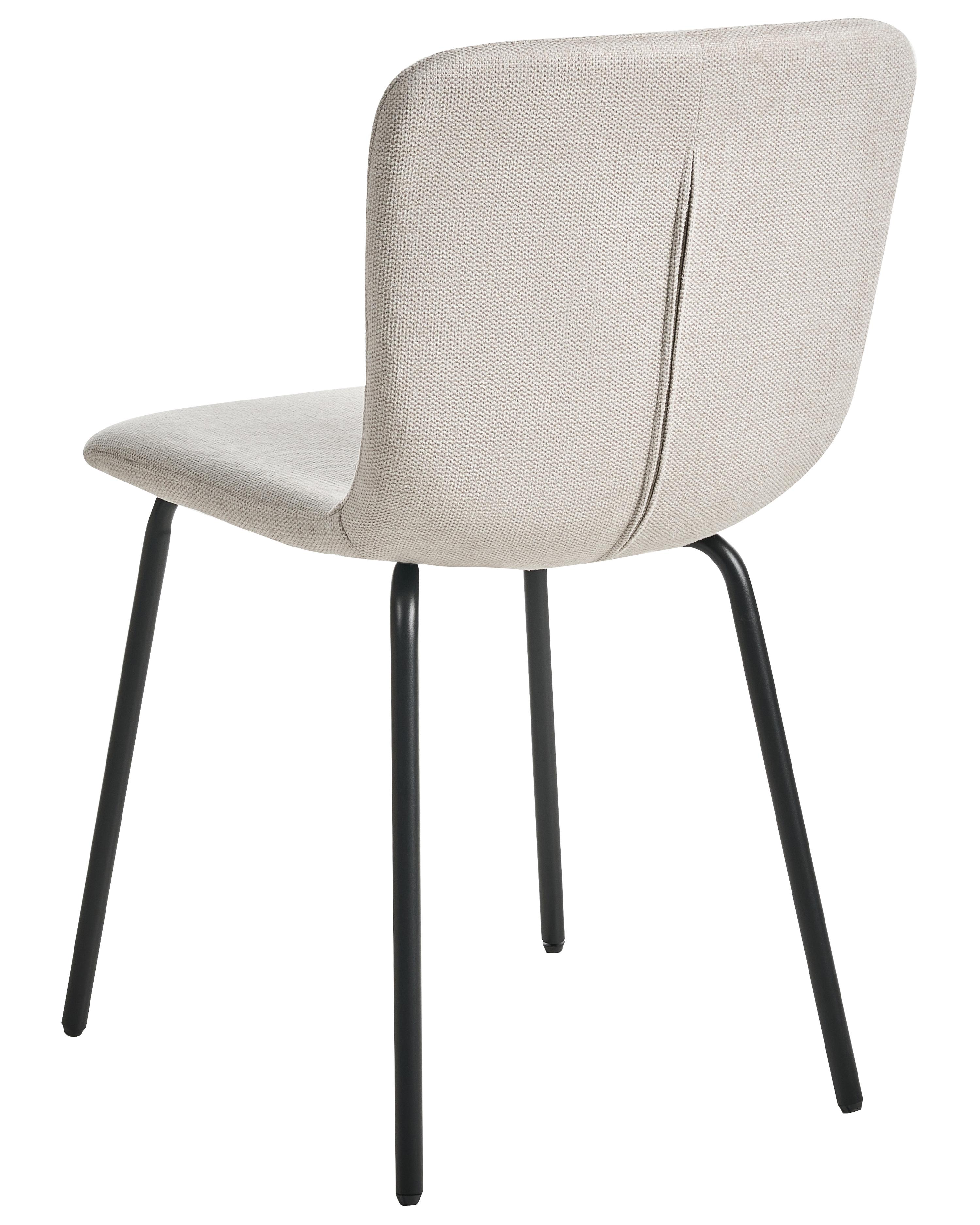 Set van 4 eetkamerstoelen CALDWELL Stof Lichtbeige