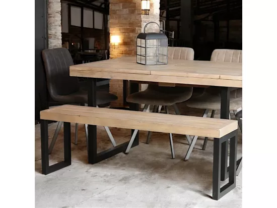 Banc de table en bois recyclé 140 cm AUCKLAND