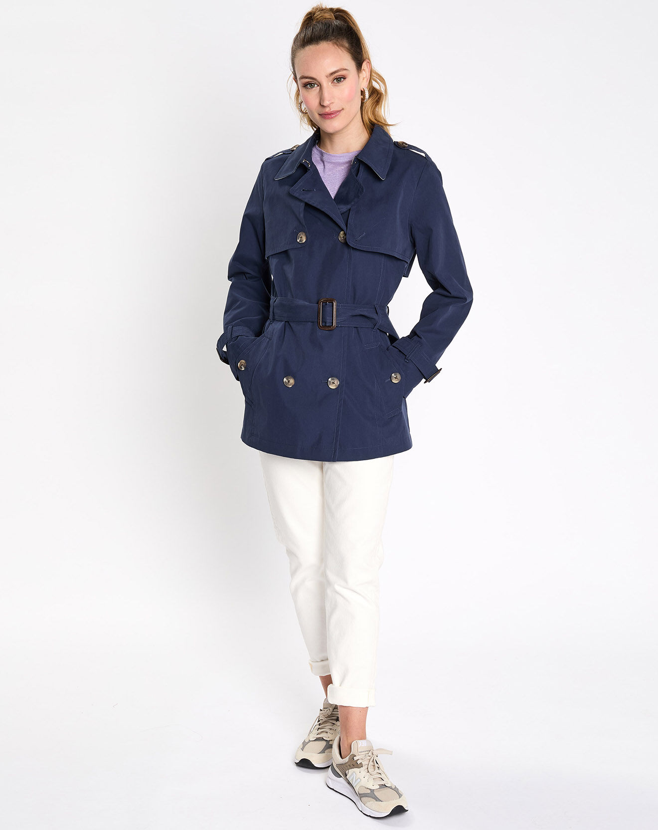 Esprit Trench court bleu marine