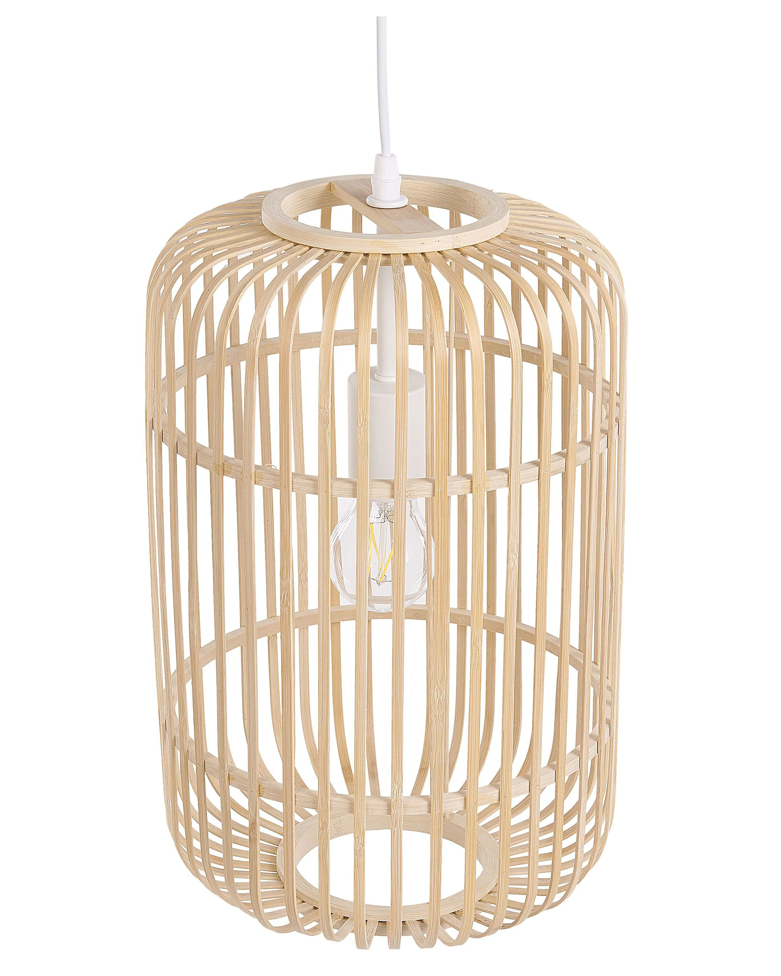 Hanglamp AISNE Bamboehout Lichtbruin