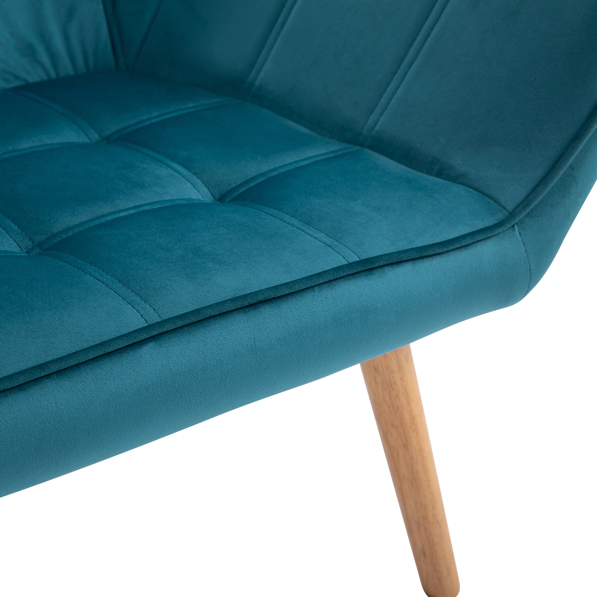 HOMCOM Einzelsessel Skandinavisches Design, Weiche Polsterung Grün 79 x 69,5 x 72,5 cm (BxTxH)