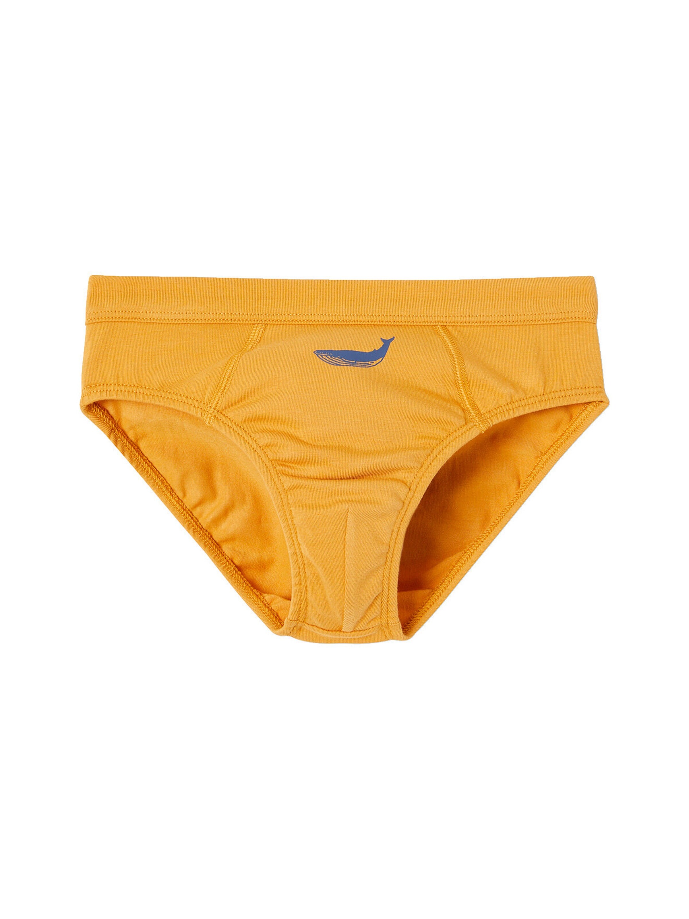 Vertbaudet 7er-Pack Jungen Slips mit Bio-Baumwolle, Wale himmelblau
