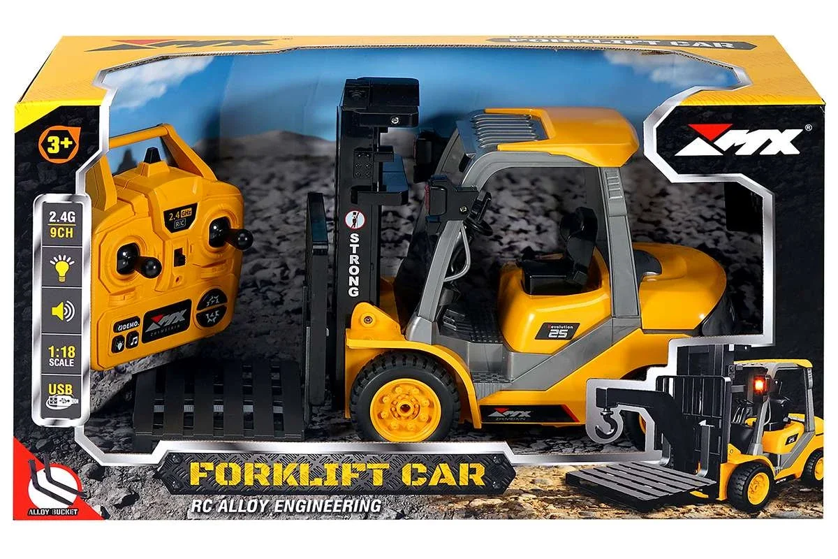 MX R/C Constructions - Forklift Fjernstyret 1:18 2,4GHz, 3,7V Li-Ion - 9 indstillinger