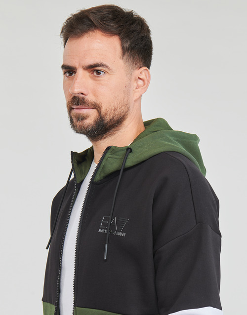 Emporio Armani EA7 - ATHLETIC COLORBLOCK TRACKSUIT - Noir / Kaki / Blanc