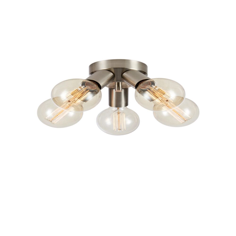 TAKLAMPE MARKSLÖJD MAZZO 5 21CM SATIN NIKKEL