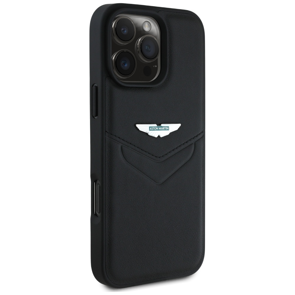 iPhone 16 Pro Max Leder Hardcase Hülle Victory Design (ASHCP16XPVIK) - Schwarz