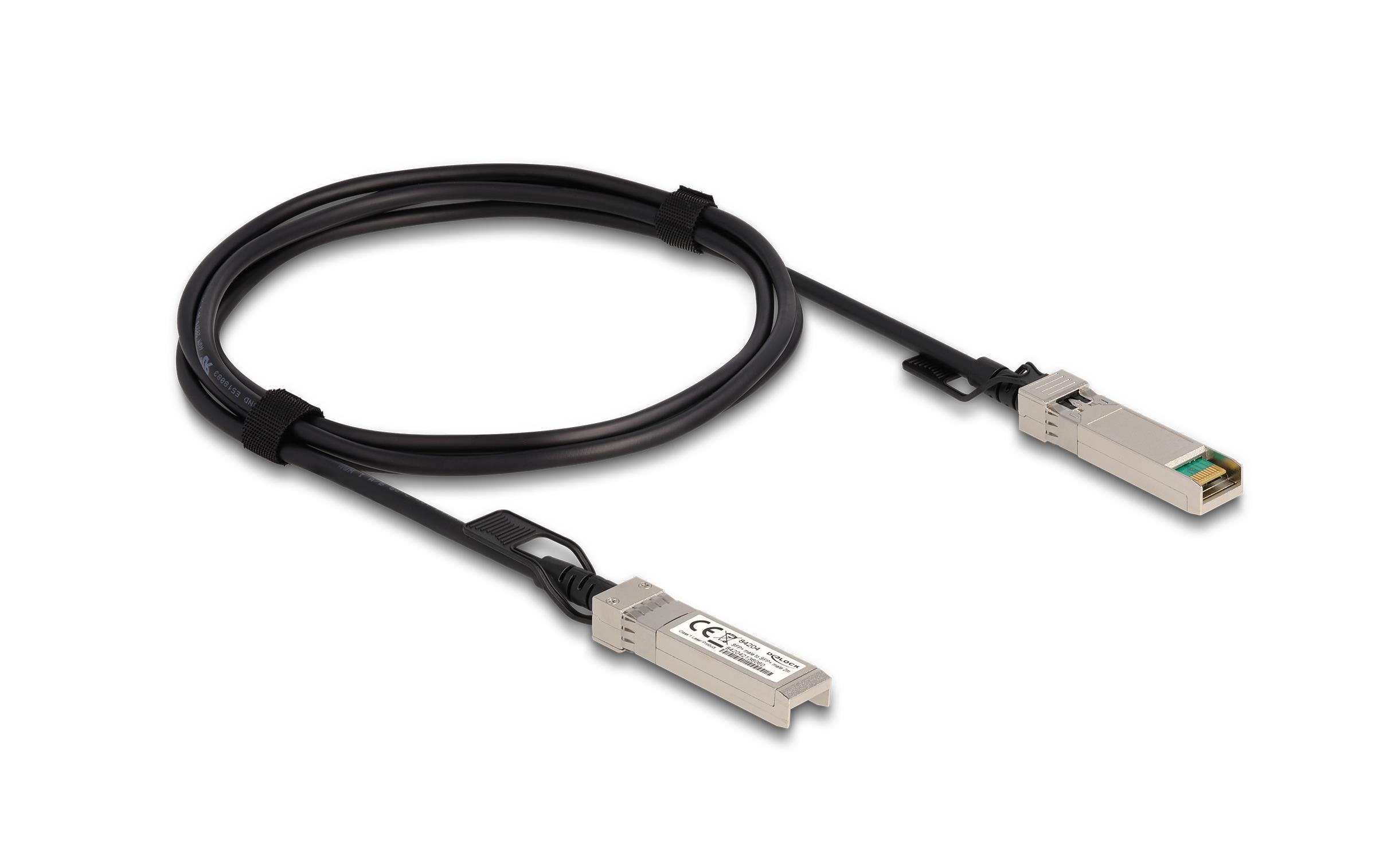 Direct Attach Kabel SFP+/SFP+ 2 mDelock Kabel Twinax SFP+ Stecker zu SFP+ Stecker 2 m
