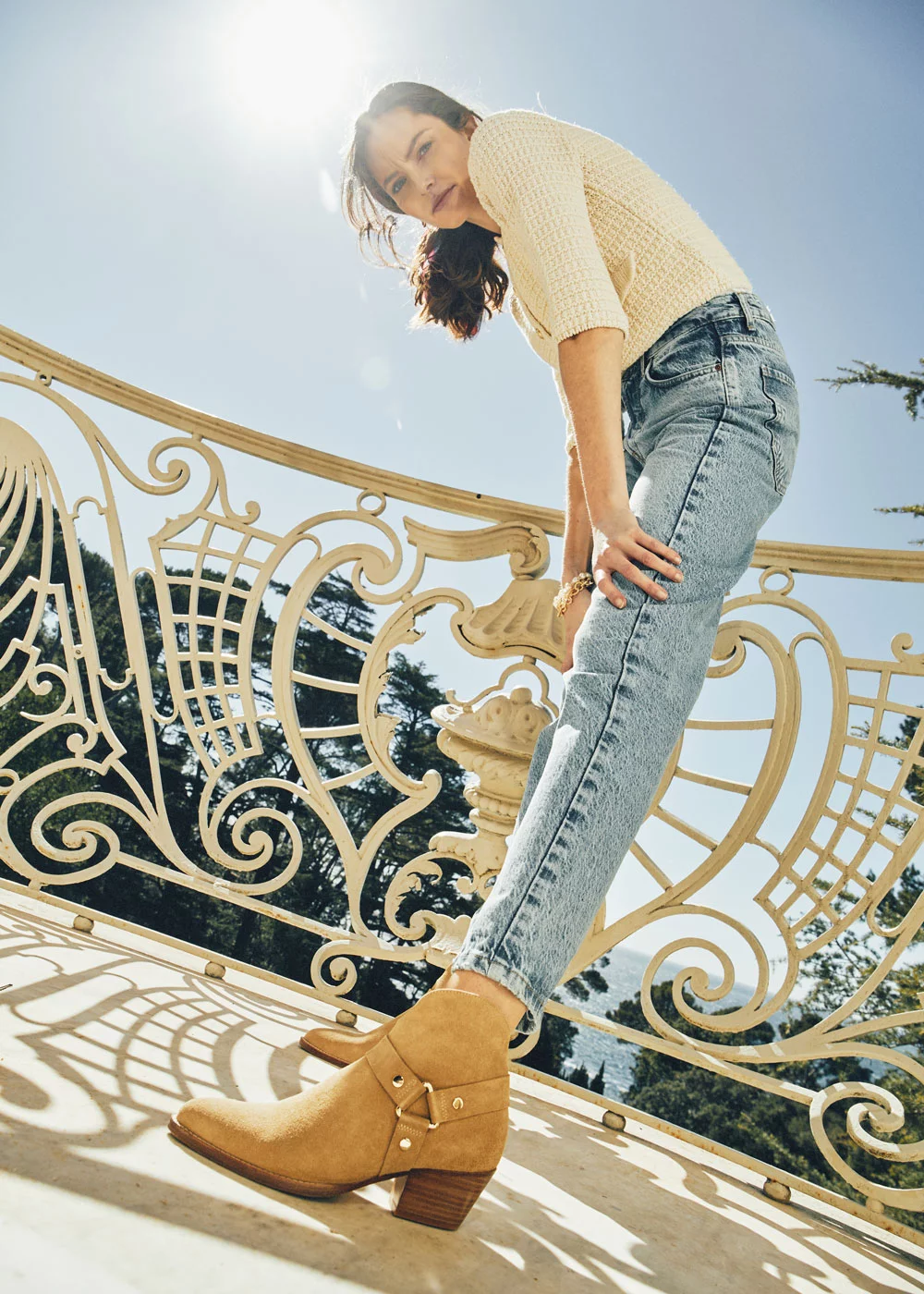 LOW BOOTS ADRIANE VELOURS BEIGE